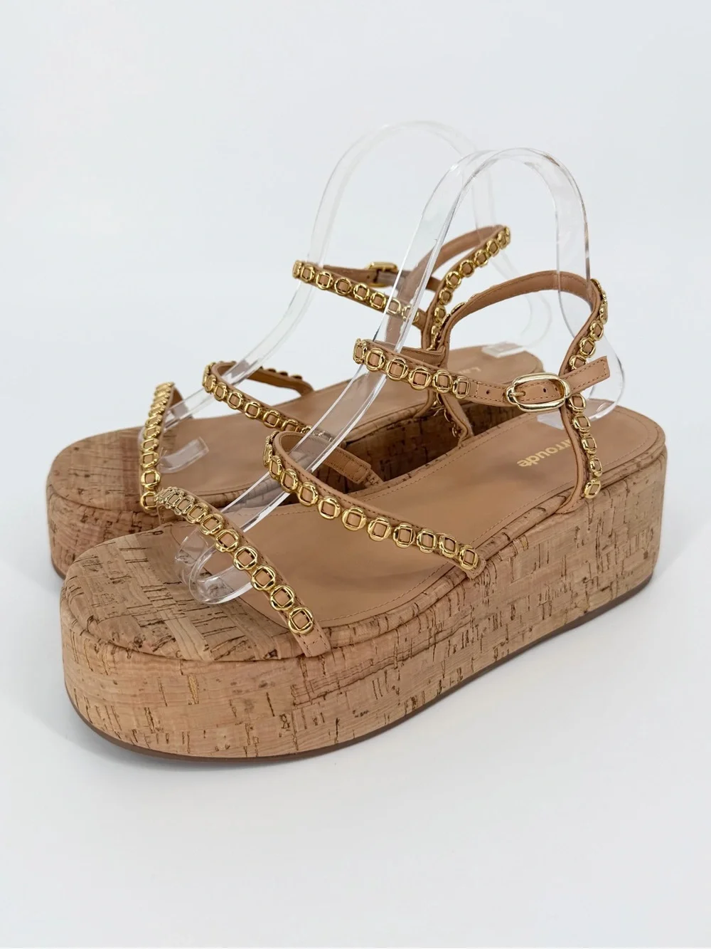 Larroudé Gio Milanina Flatform Sandal Cork